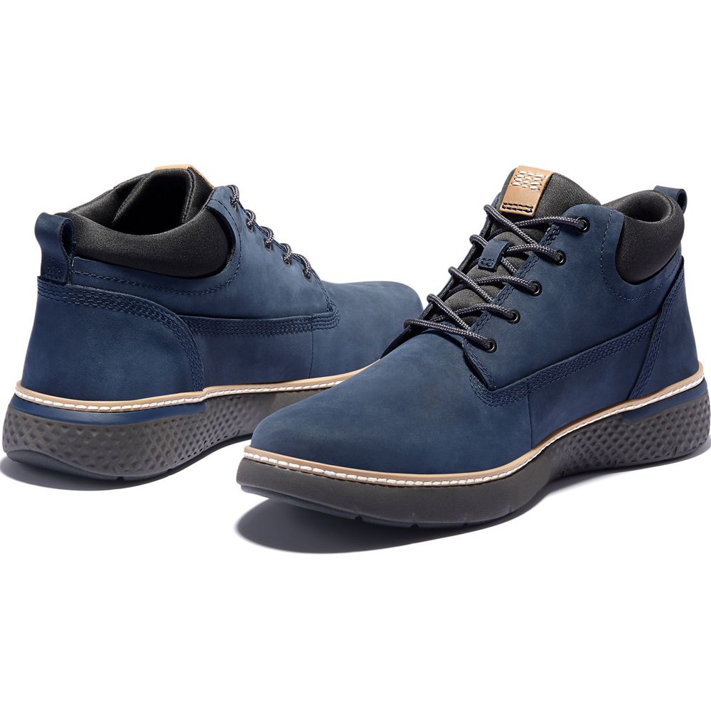 Botas de Seguridad Timberland Hombre Cross Mark Better Cuero Azul Marino - Chile VXU-184536